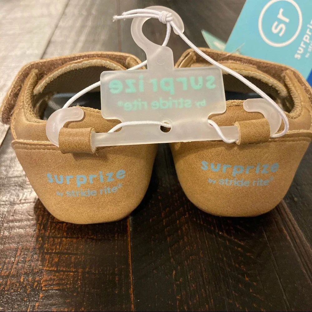 Baby Boys Sandals Light Brown Easy On Shoes NWT 6-12M